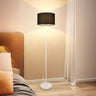 Contemporary Black Fabric Cylinder Up Down Floor Lamp Image - 5