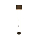 Contemporary Black Fabric Cylinder Up Down Floor Lamp Image - 9