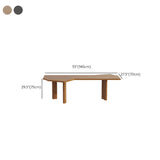 Contemporary Black Free form Pine Wood Writing Desk #size