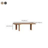 Contemporary Black Free form Pine Wood Writing Desk Image - 13