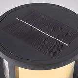 Contemporary Black Geometric Outdoor Table Lamp Image - 8