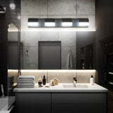 Contemporary Black LED Bathroom Vanity Light Fixture Image - 1