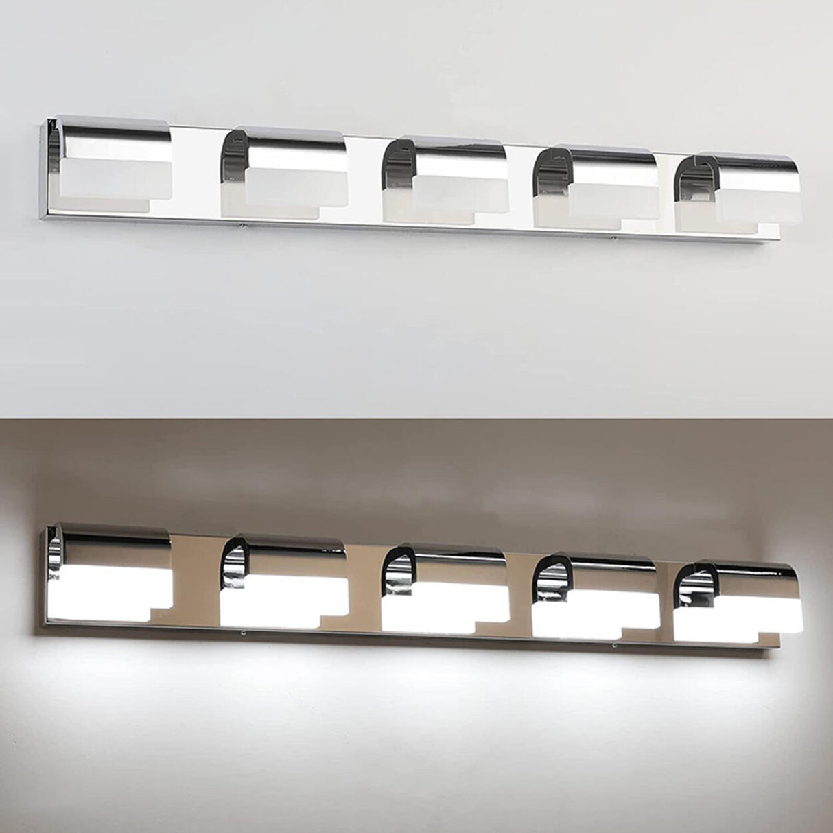 Contemporary Black LED Bathroom Vanity Light Fixture Image - 11