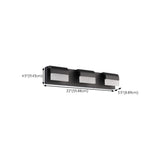 Contemporary Black LED Bathroom Vanity Light Fixture #size