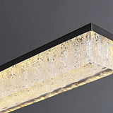 Contemporary Black Linear LED Island Ceiling Light Image - 12