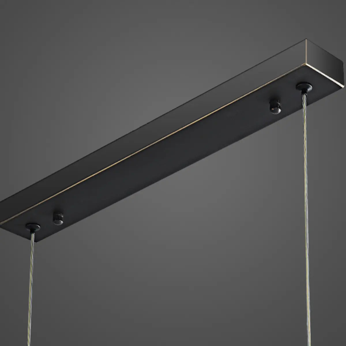 Contemporary Black Linear LED Island Ceiling Light Image - 13