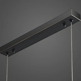 Contemporary Black Linear LED Island Ceiling Light Image - 13