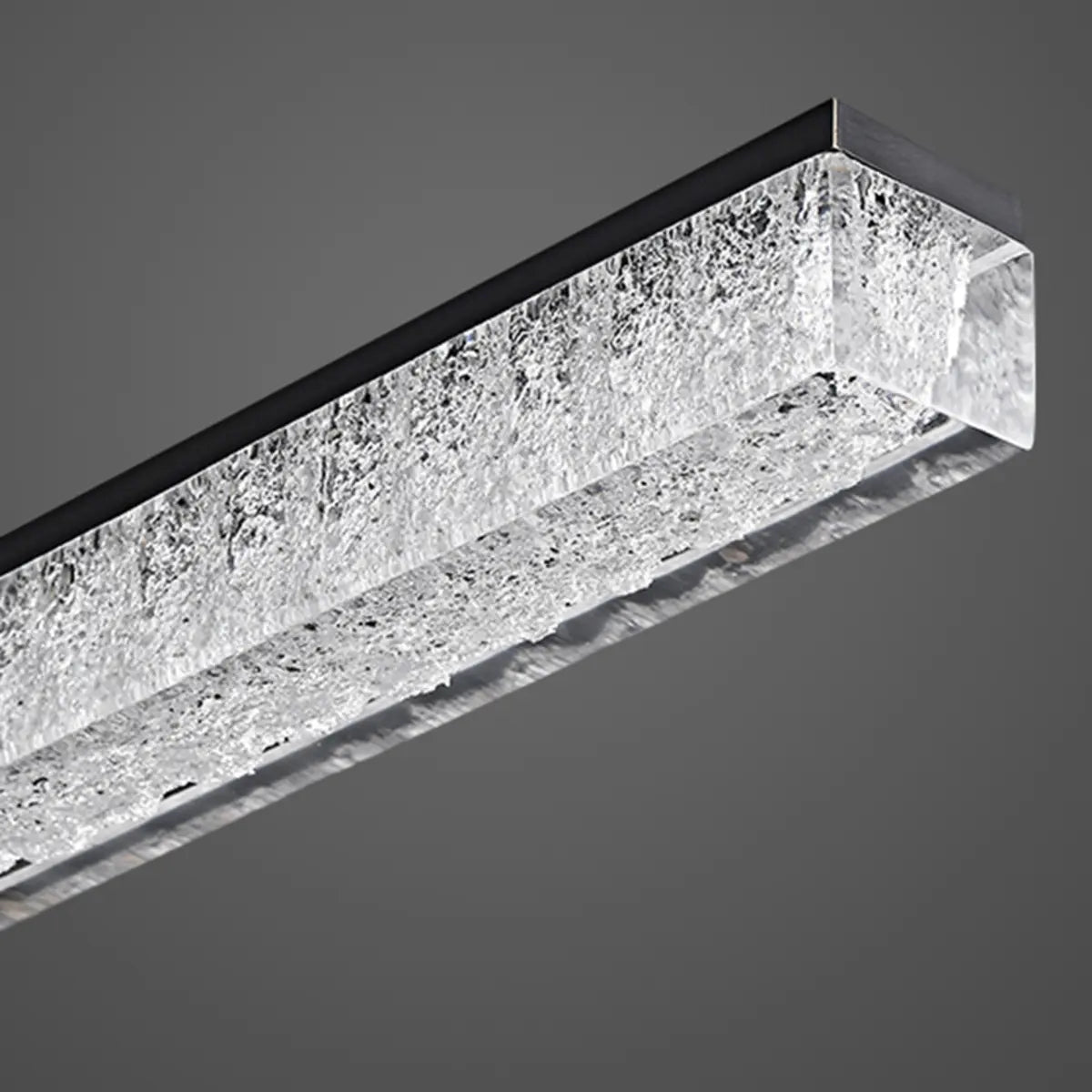 Contemporary Black Linear LED Island Ceiling Light Image - 14