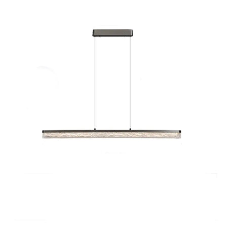 Contemporary Black Linear LED Island Ceiling Light Image - 2