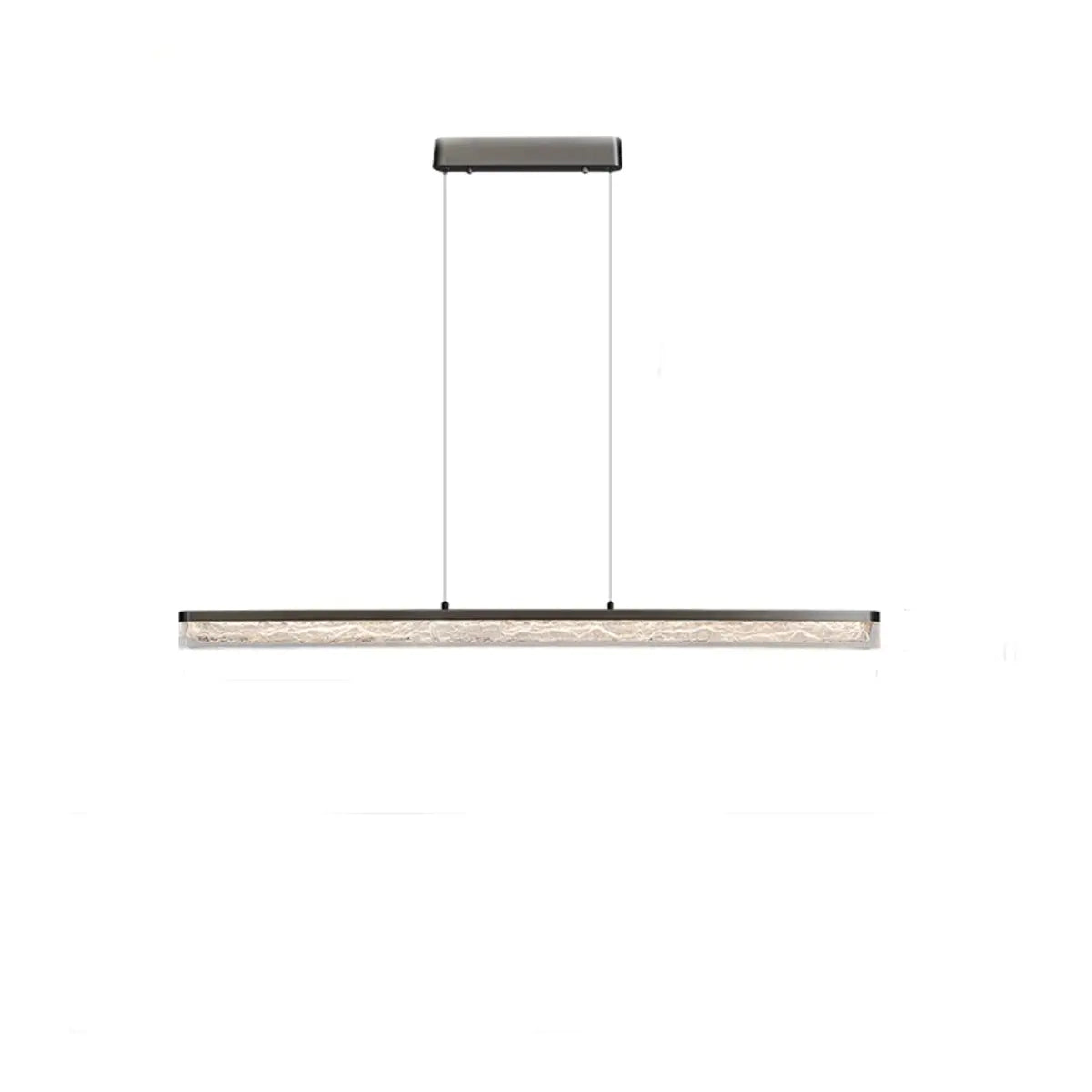 Contemporary Black Linear LED Island Ceiling Light Image - 3