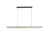 Contemporary Black Linear LED Island Ceiling Light Image - 5