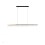 Contemporary Black Linear LED Island Ceiling Light Image - 7