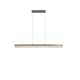 Contemporary Black Linear LED Island Ceiling Light Image - 9