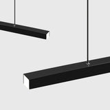 Contemporary Black Linear LED Island Pendant Light Image - 12