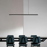 Contemporary Black Linear LED Island Pendant Light Image - 5