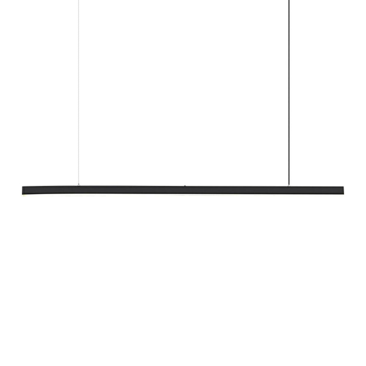 Contemporary Black Linear LED Island Pendant Light Image - 7