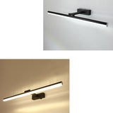 Contemporary Black Linear Rotating Bar Vanity Light Image - 11