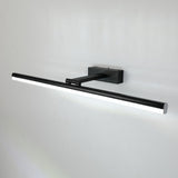 Contemporary Black Linear Rotating Bar Vanity Light Image - 7