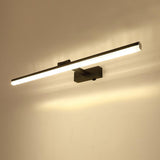 Contemporary Black Linear Rotating Bar Vanity Light Image - 8