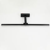 Contemporary Black Linear Rotating Bar Vanity Light Image - 9