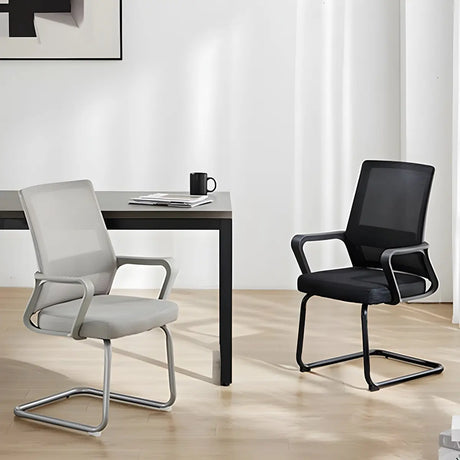 Contemporary Black Mesh Ergonomic Office Chairs Image - 1