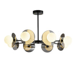 Contemporary Black Metal Globe Living Room Chandelier Image - 6