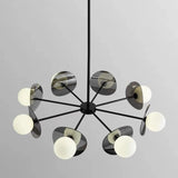 Contemporary Black Metal Globe Living Room Chandelier Image - 8