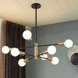 Contemporary Black Metal Sputnik Living Room Chandelier Image - 3