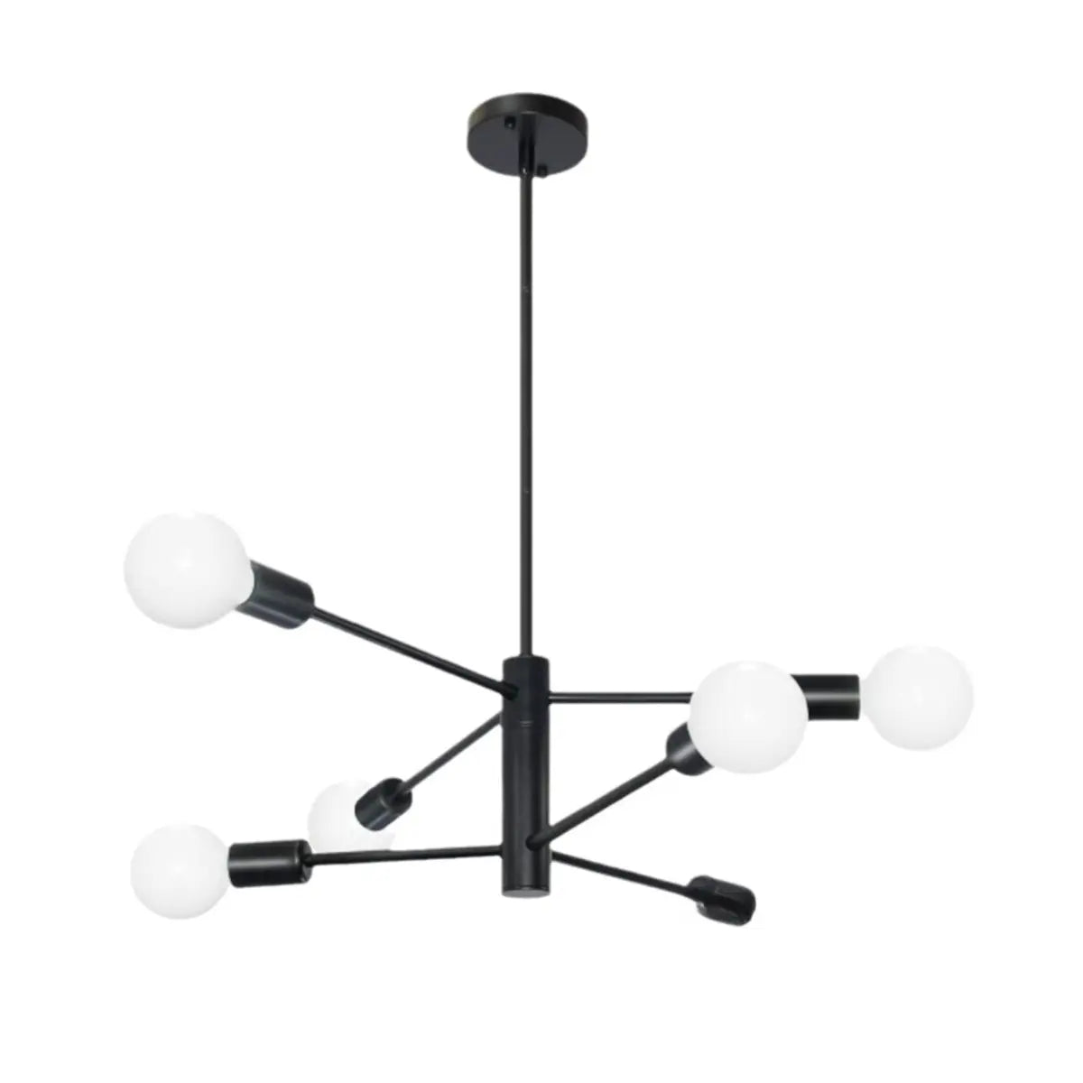 Contemporary Black Metal Sputnik Living Room Chandelier Image - 5