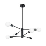 Contemporary Black Metal Sputnik Living Room Chandelier Image - 5