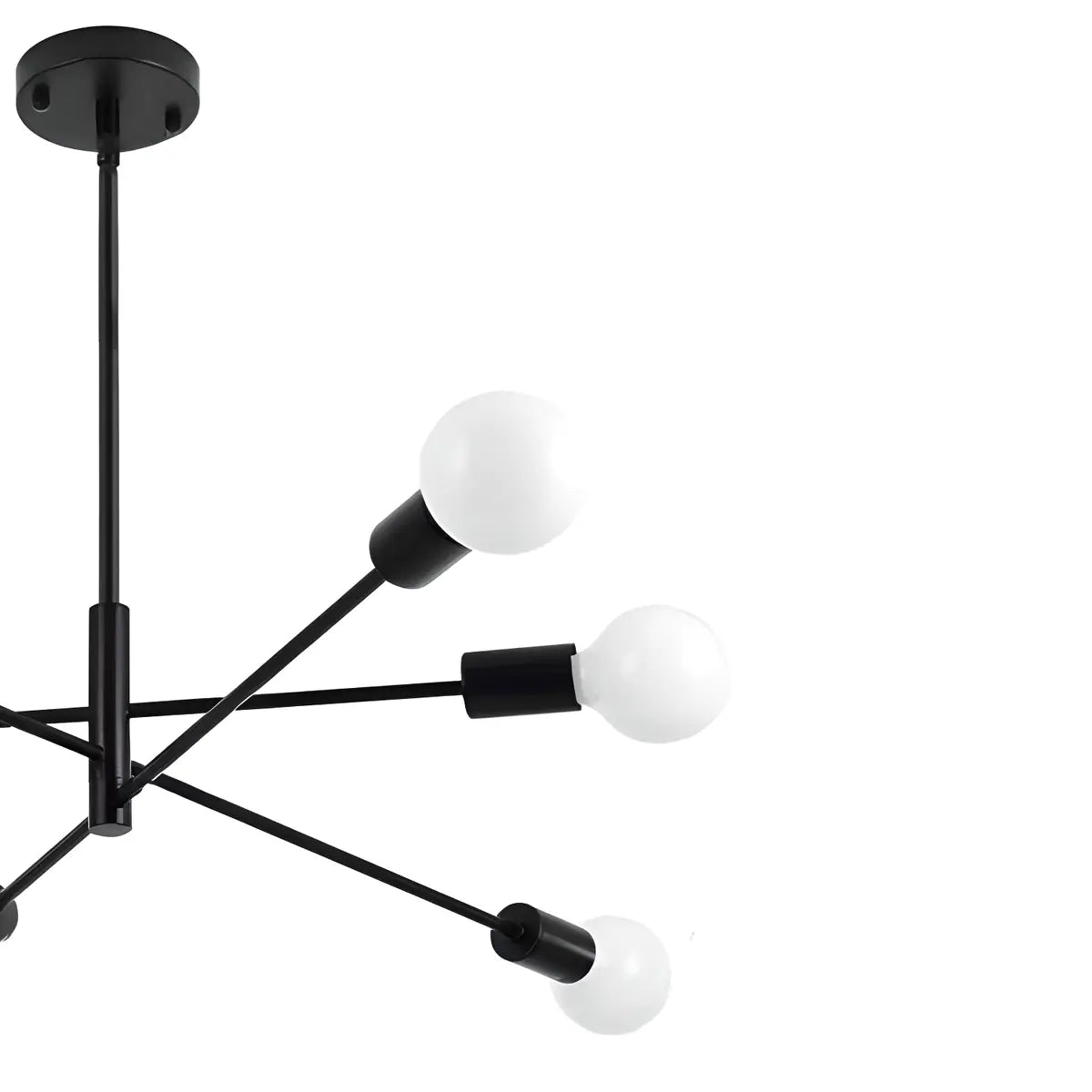 Contemporary Black Metal Sputnik Living Room Chandelier Image - 6