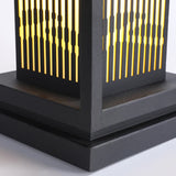 Contemporary Black Rectangular Outdoor Table Lamp Image - 13