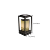 Contemporary Black Rectangular Outdoor Table Lamp Image - 21