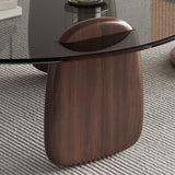 Contemporary Black Round Glass Nesting Coffee Table Image - 11