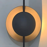 Contemporary Black Round LED Stone Floor Light Image - 4