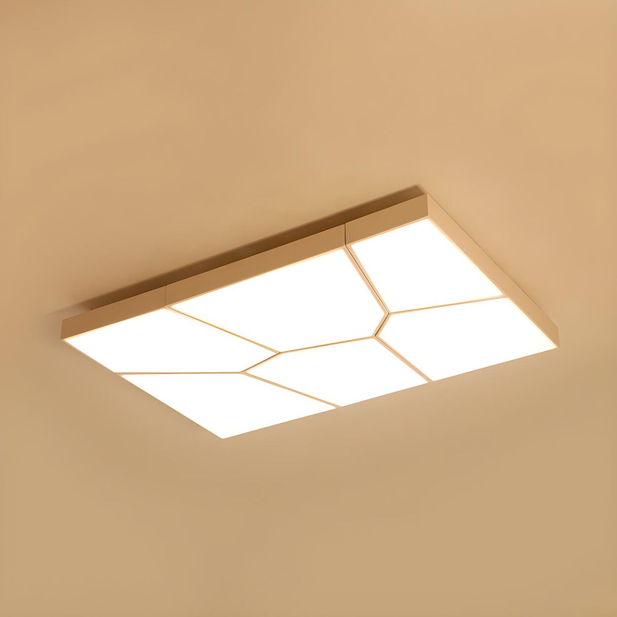 Contemporary Black Square LED Flush Mount Ceiling Light Image - 16