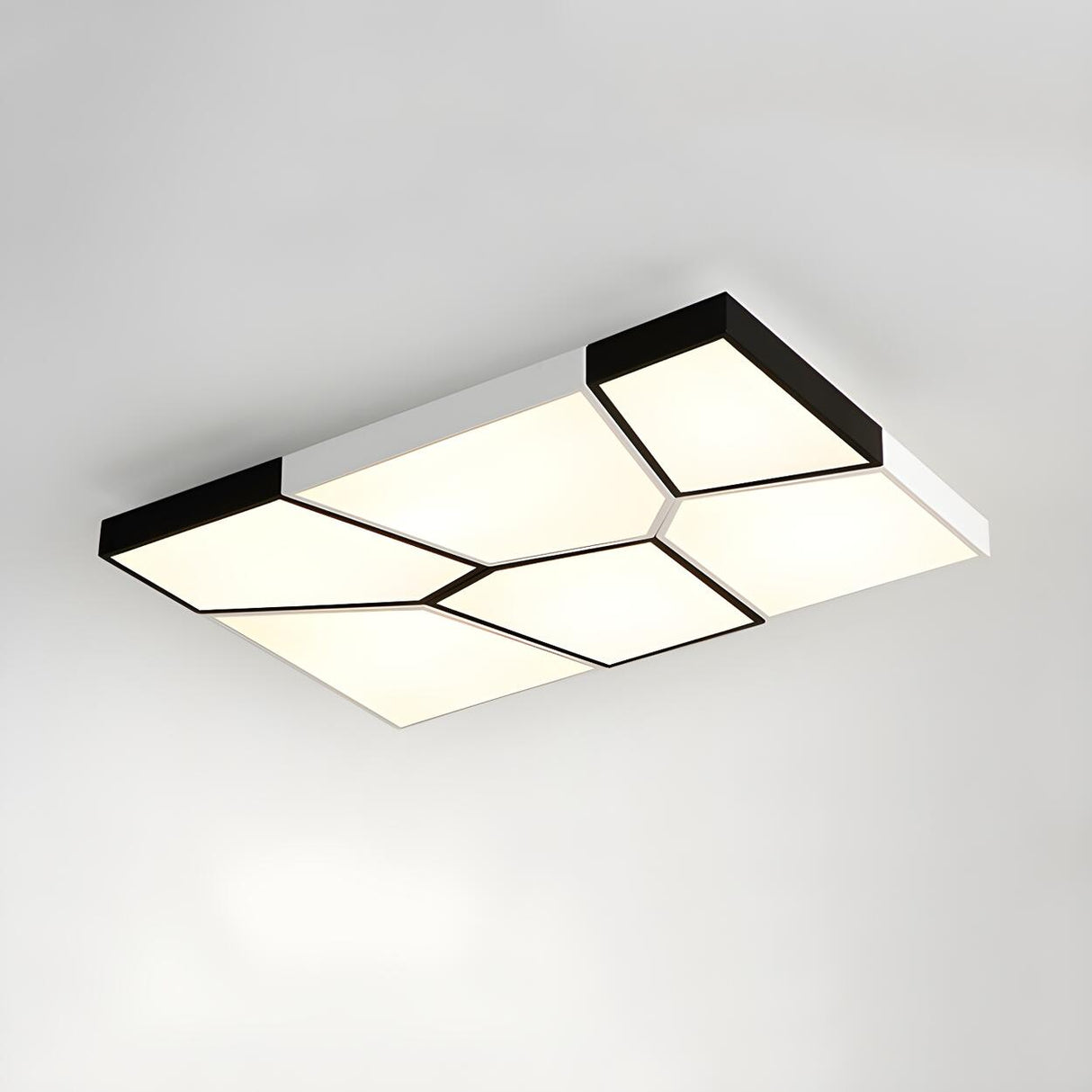 Contemporary Black Square LED Flush Mount Ceiling Light Image - 20