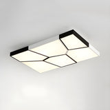 Contemporary Black Square LED Flush Mount Ceiling Light Image - 20