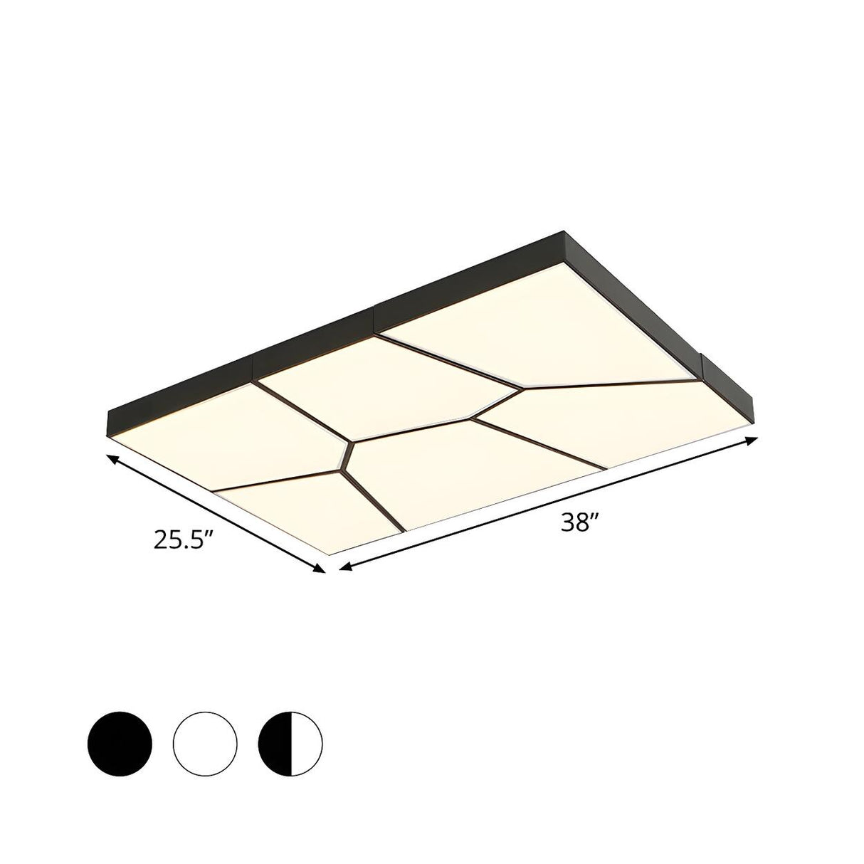 Contemporary Black Square LED Flush Mount Ceiling Light Image - 22