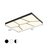 Contemporary Black Square LED Flush Mount Ceiling Light Image - 23