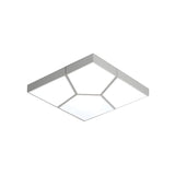 Contemporary Black Square LED Flush Mount Ceiling Light Image - 7