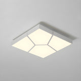 Contemporary Black Square LED Flush Mount Ceiling Light Image - 8