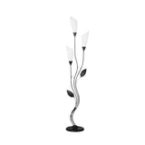 Contemporary Black Tree and Cone Metal Floor Lamp Image - 2