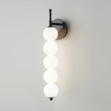 Contemporary Black Vertical Globe Wall Sconce Image - 14