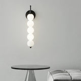 Contemporary Black Vertical Globe Wall Sconce Image - 2