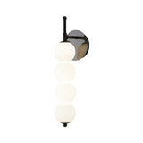 Contemporary Black Vertical Globe Wall Sconce Image - 5