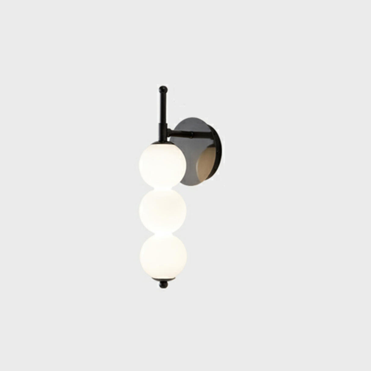 Contemporary Black Vertical Globe Wall Sconce Image - 6