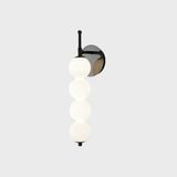 Contemporary Black Vertical Globe Wall Sconce Image - 7