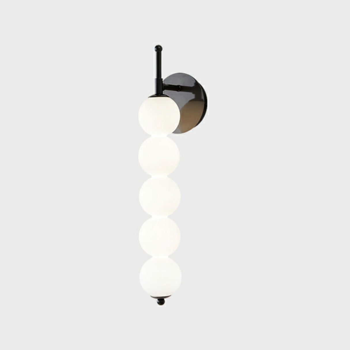 Contemporary Black Vertical Globe Wall Sconce Image - 8