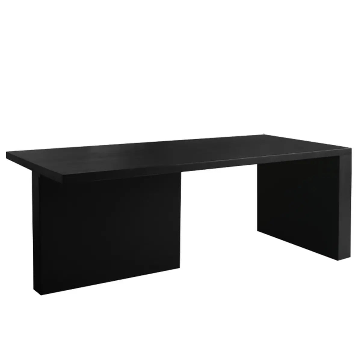 Contemporary Black Wooden Rectangular Writing Desk Image - 5